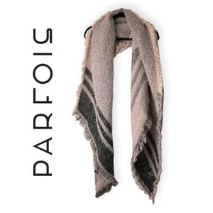 Parfois  Big Pink & Black Winter Scarf with Sequin Details